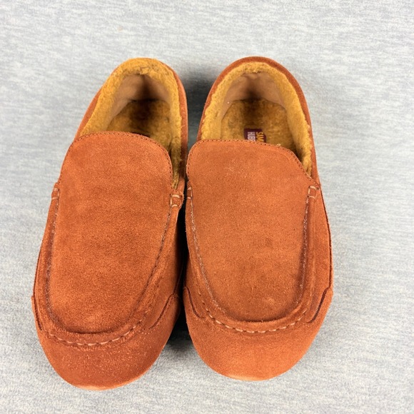Samuel Hubbard Loafer Slipper Mens 9 M Brown Nutmeg Suede Wool Fur Lined main image 13